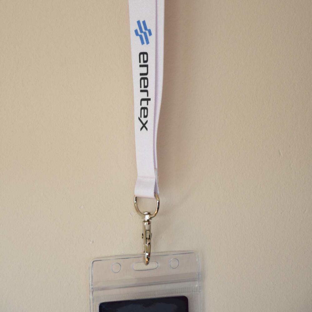 Enertex white keychain